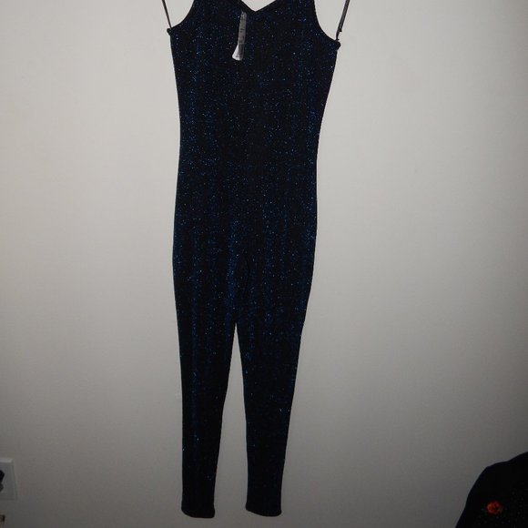Metallic Blue Full Bodysuit - Picture 2 of 3